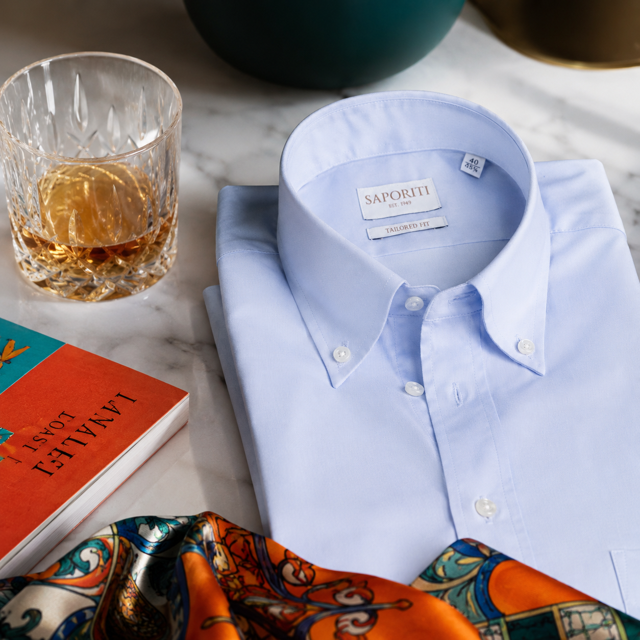 Camicia Uomo 100% Cotone Twill - Tailored Fit