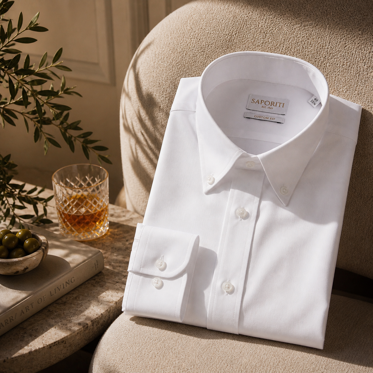 Camicia Uomo 100% Cotone Twill - Tailored Fit